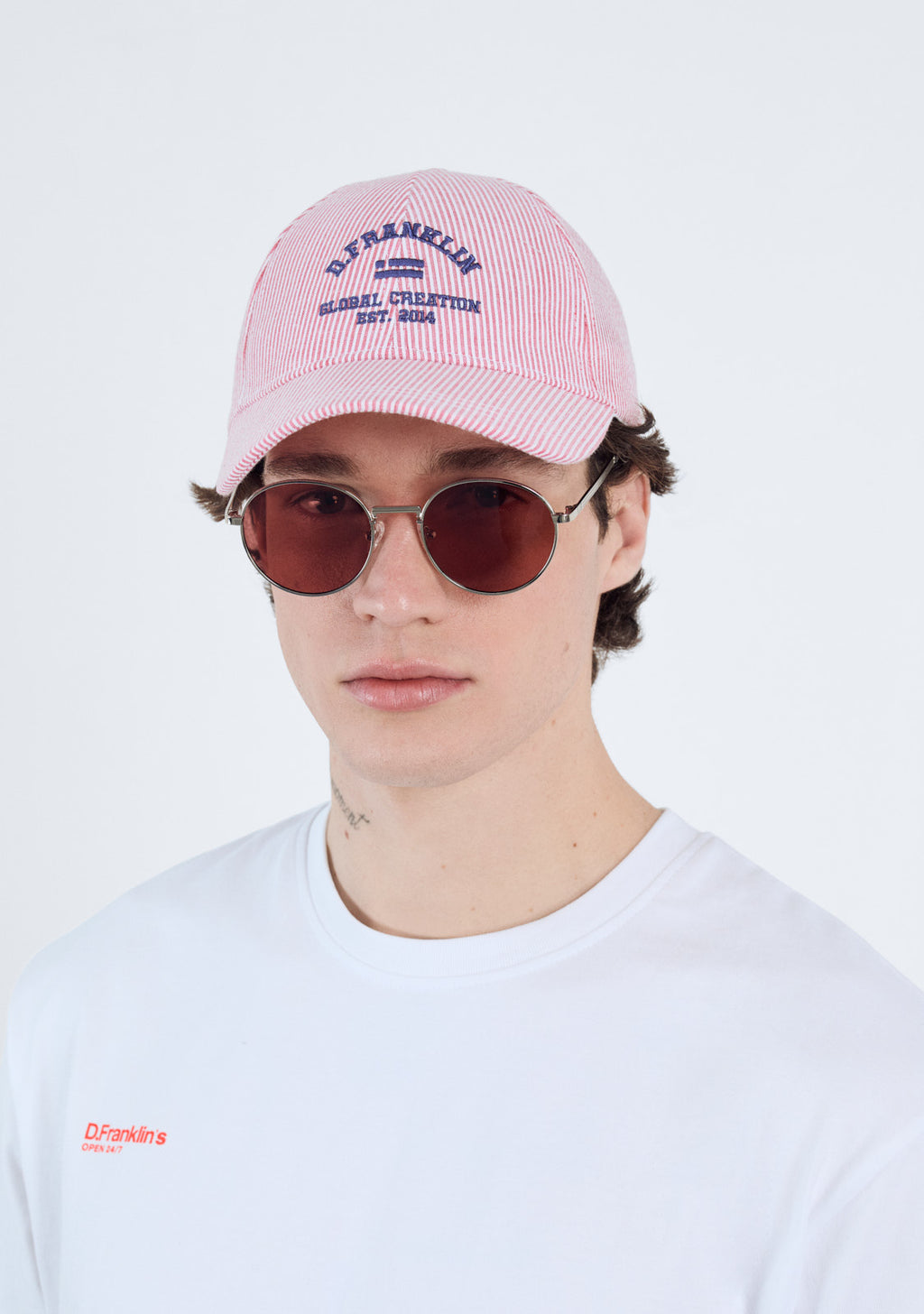 D.Franklin Team Stripes Cap Red