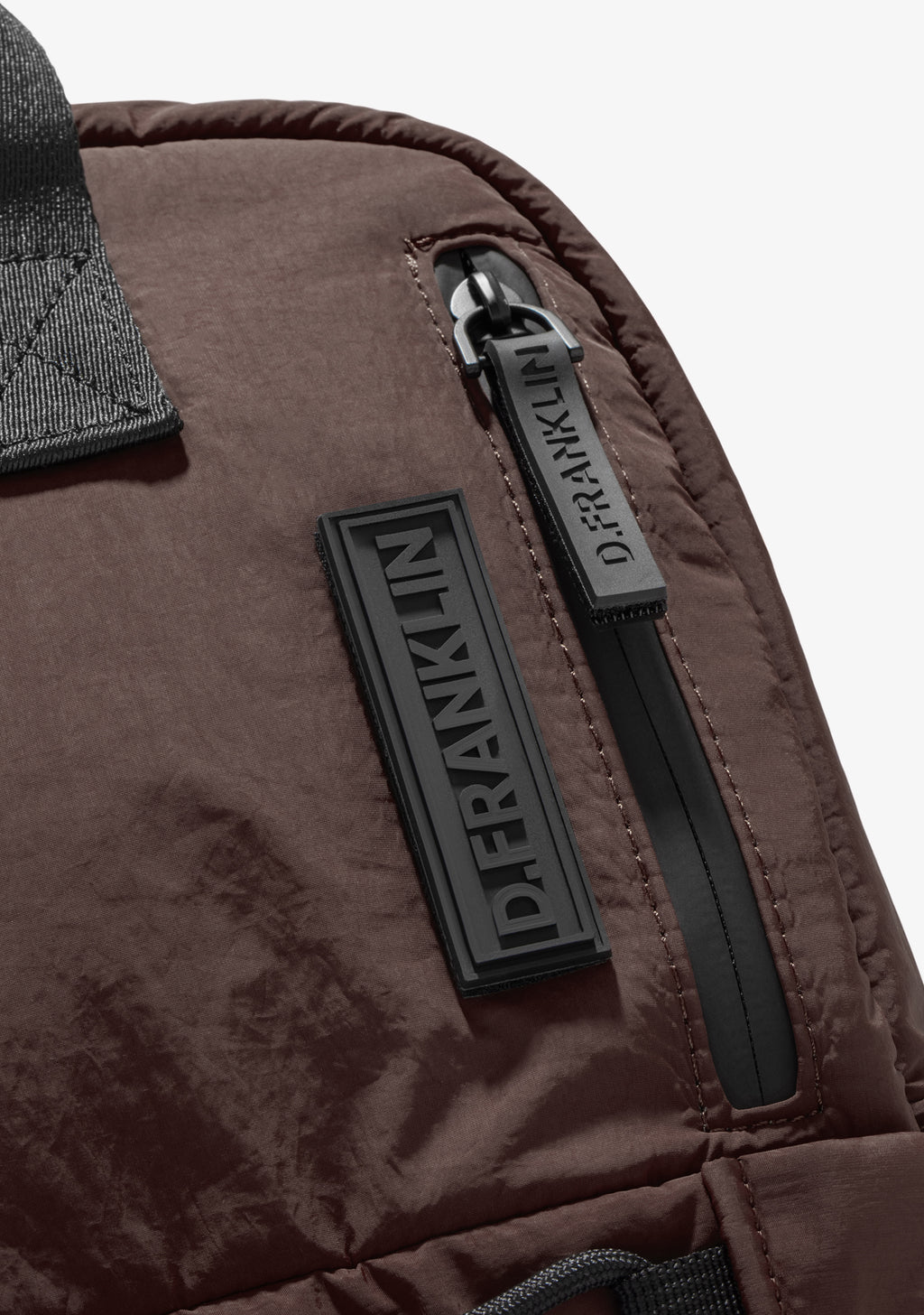 Multi-Pocket Nylon Backpack Brown