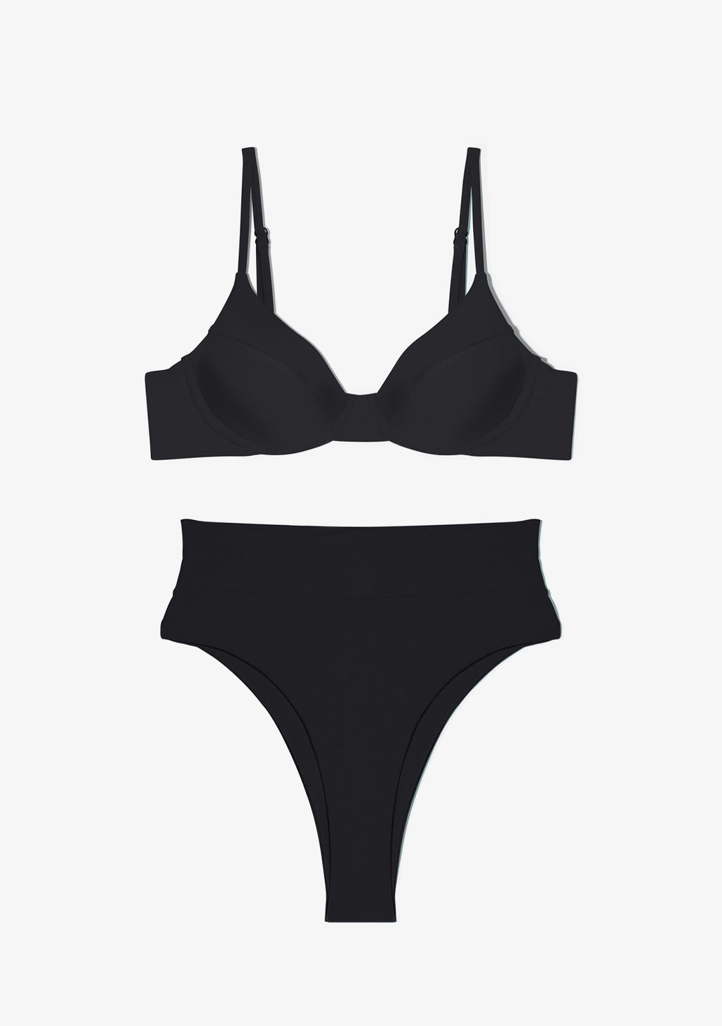 Masha Top + Kalea Bottom Black Bikini