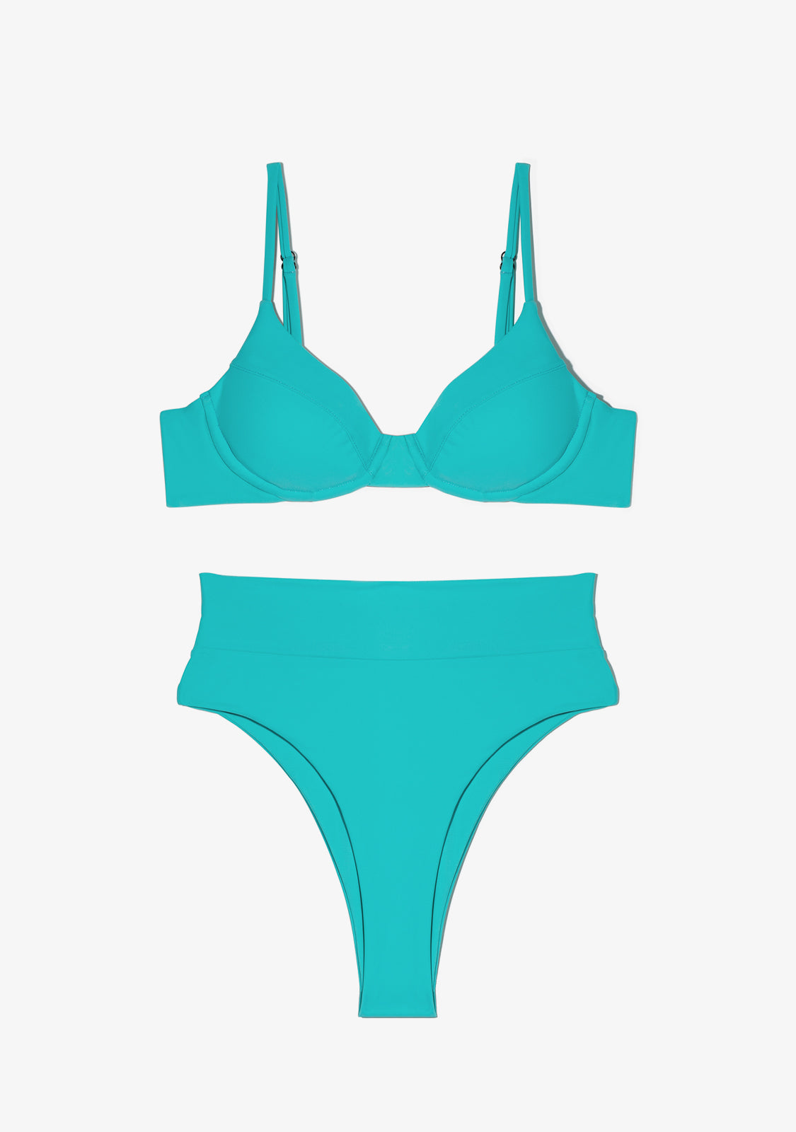Masha Top + Kalea Bottom Aqua Blue Bikini