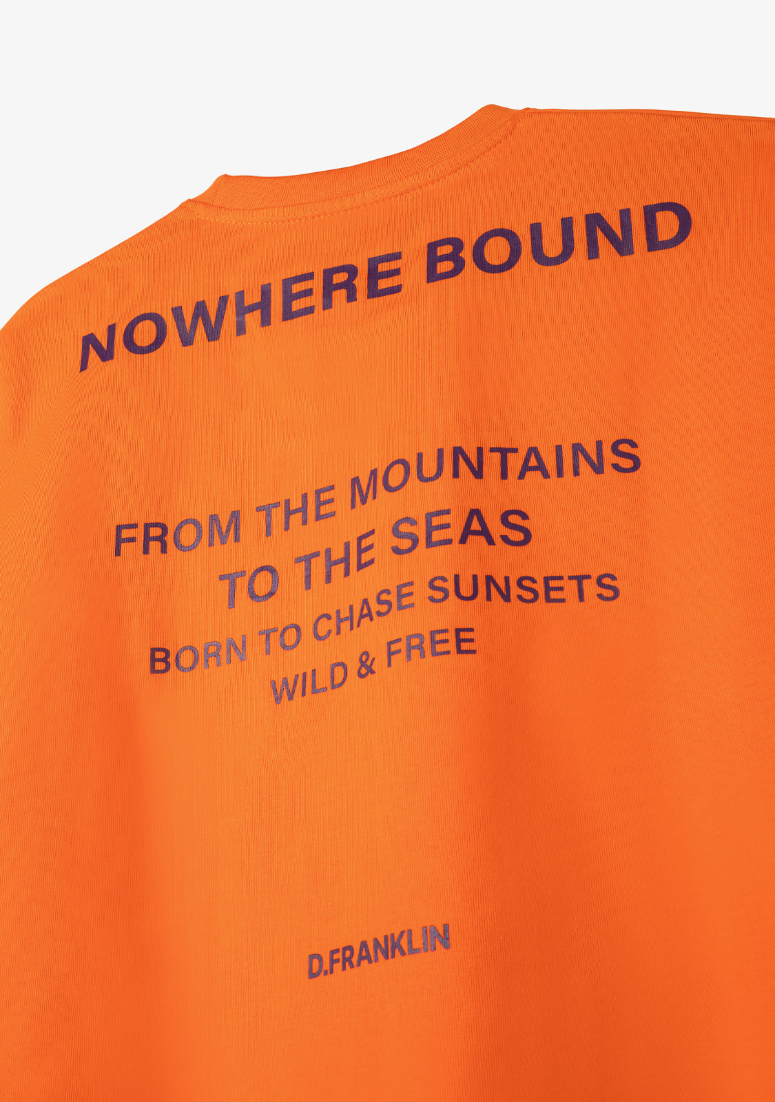 Nowhere Bound Cropped T-Shirt Orange / Purple