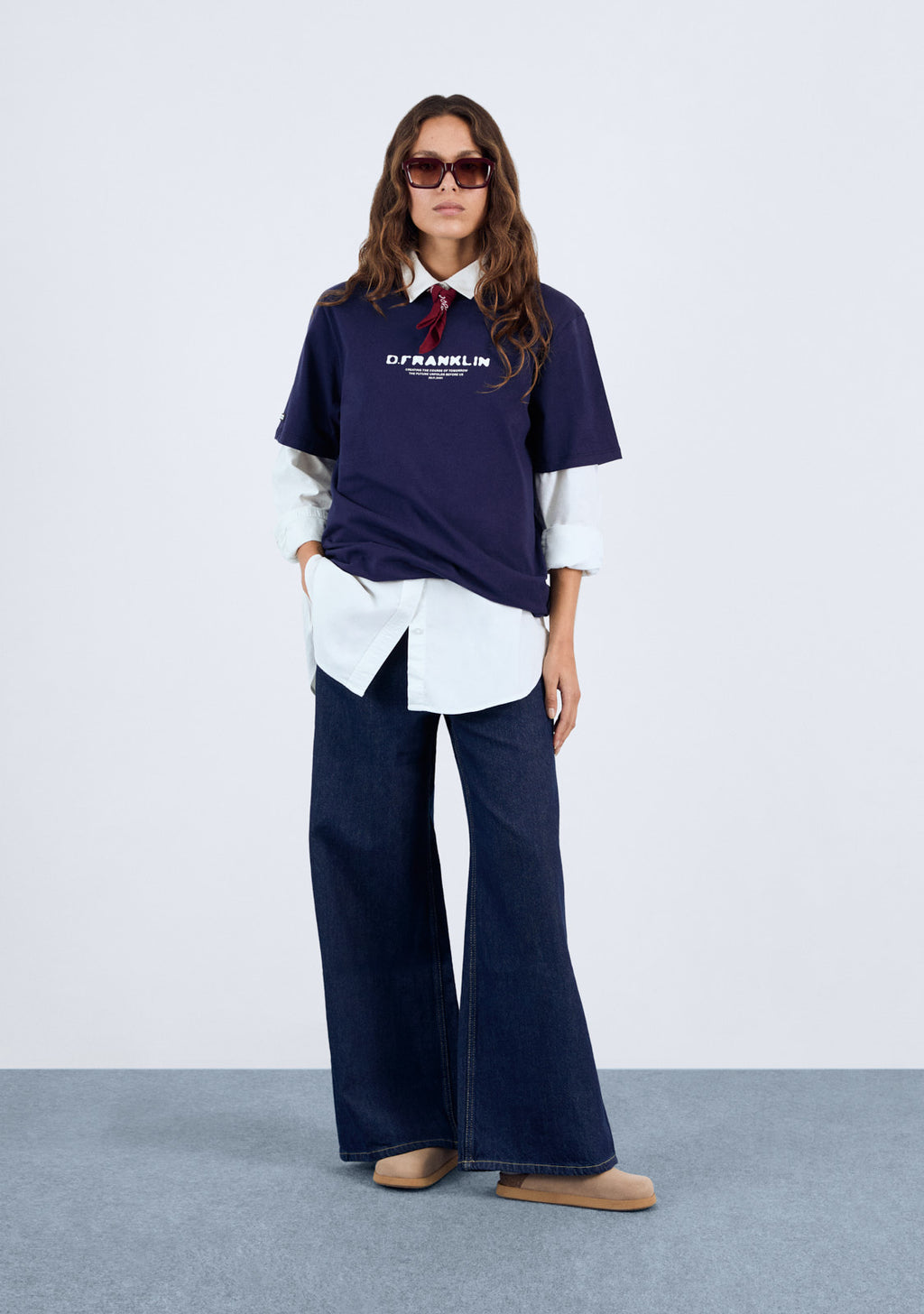 Tomorrow T-Shirt Navy / White