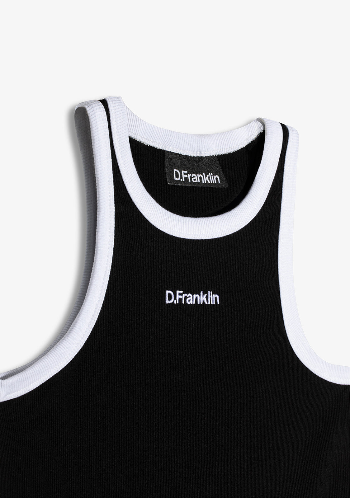Rib Tank Top Black / White
