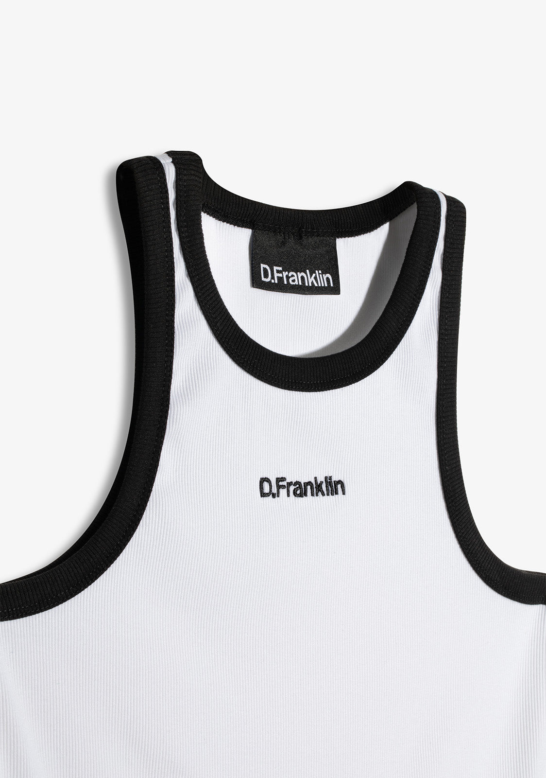 Rib Tank Top White / Black