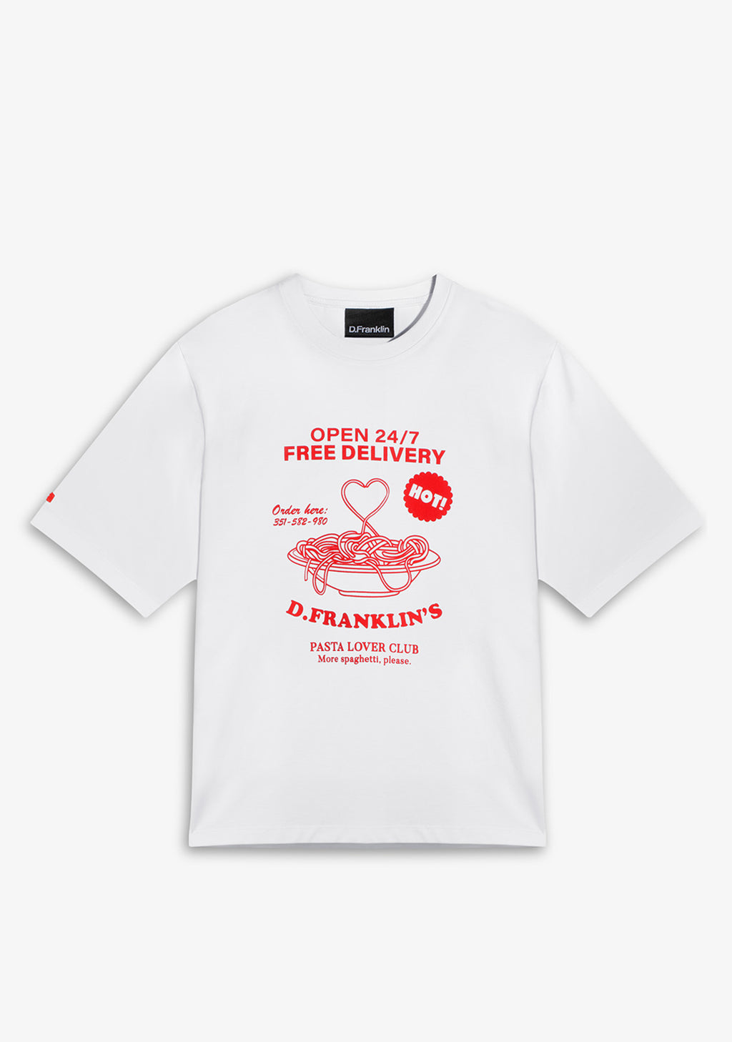 Pasta Lover T-Shirt White / Red