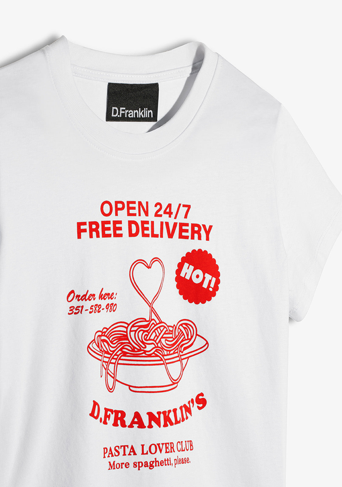 Pasta Lover T-Shirt White / Red