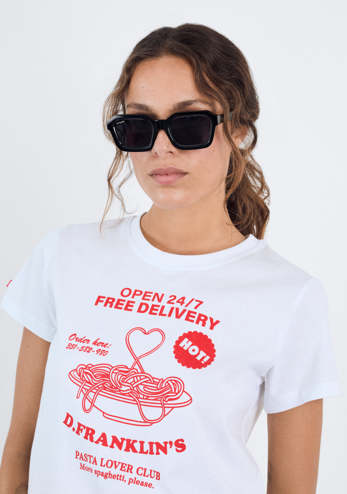 Pasta Lover T-Shirt White / Red