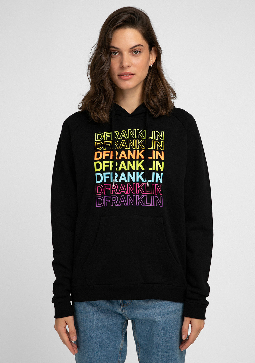 Hoodie Rainbow Female Black