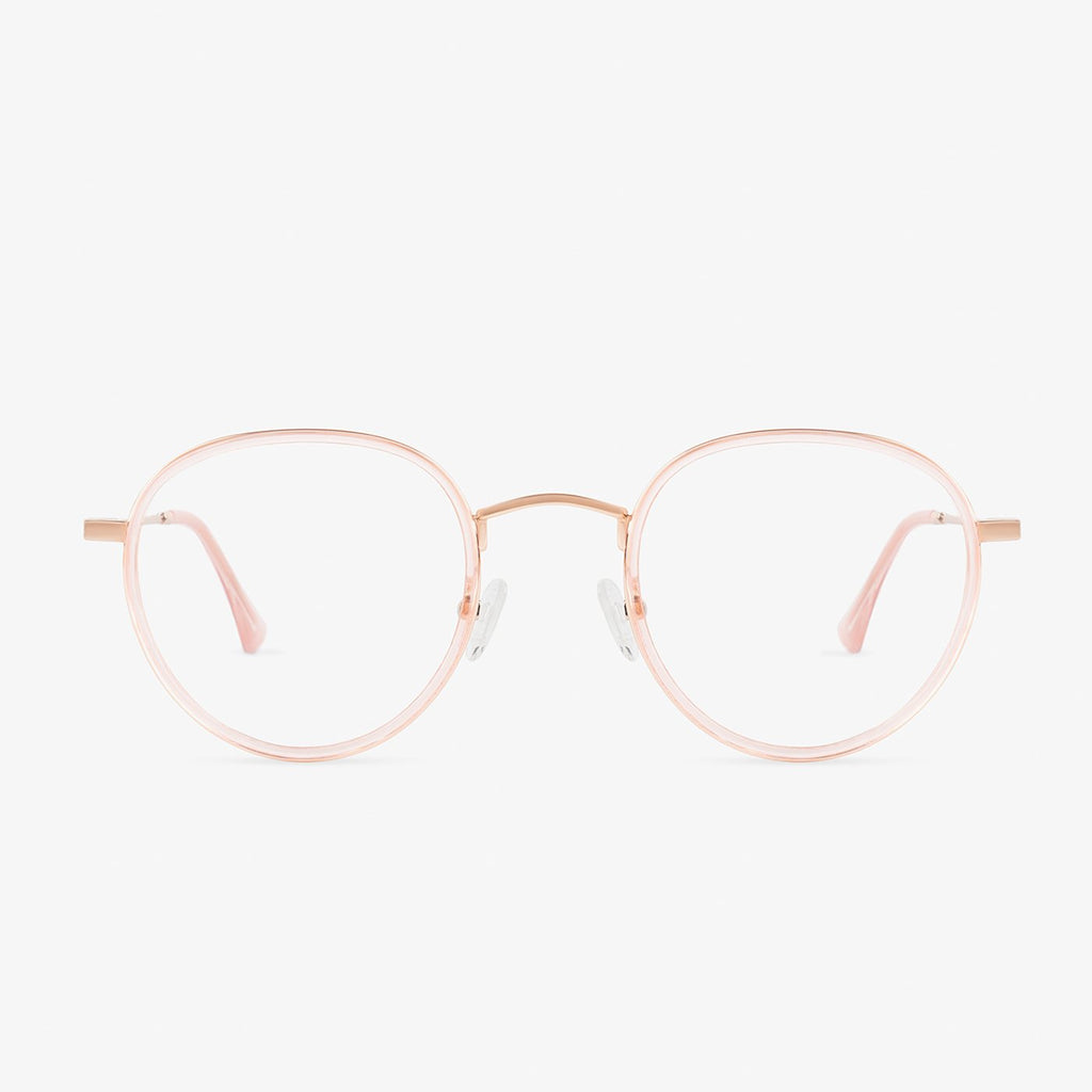 Walker Round Blue Block / Rose Gold V.1