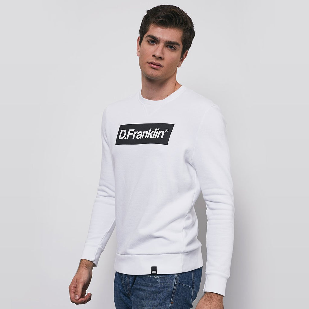 Black / White Rec Sweatshirt - White