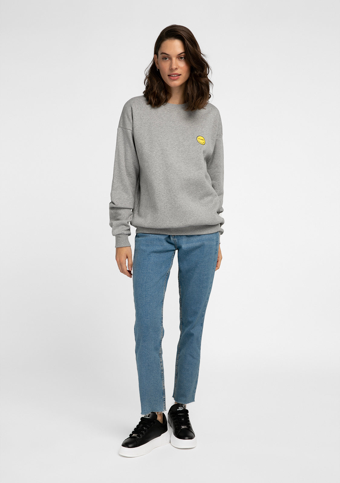 Sweatshirt Smiley Female Grey