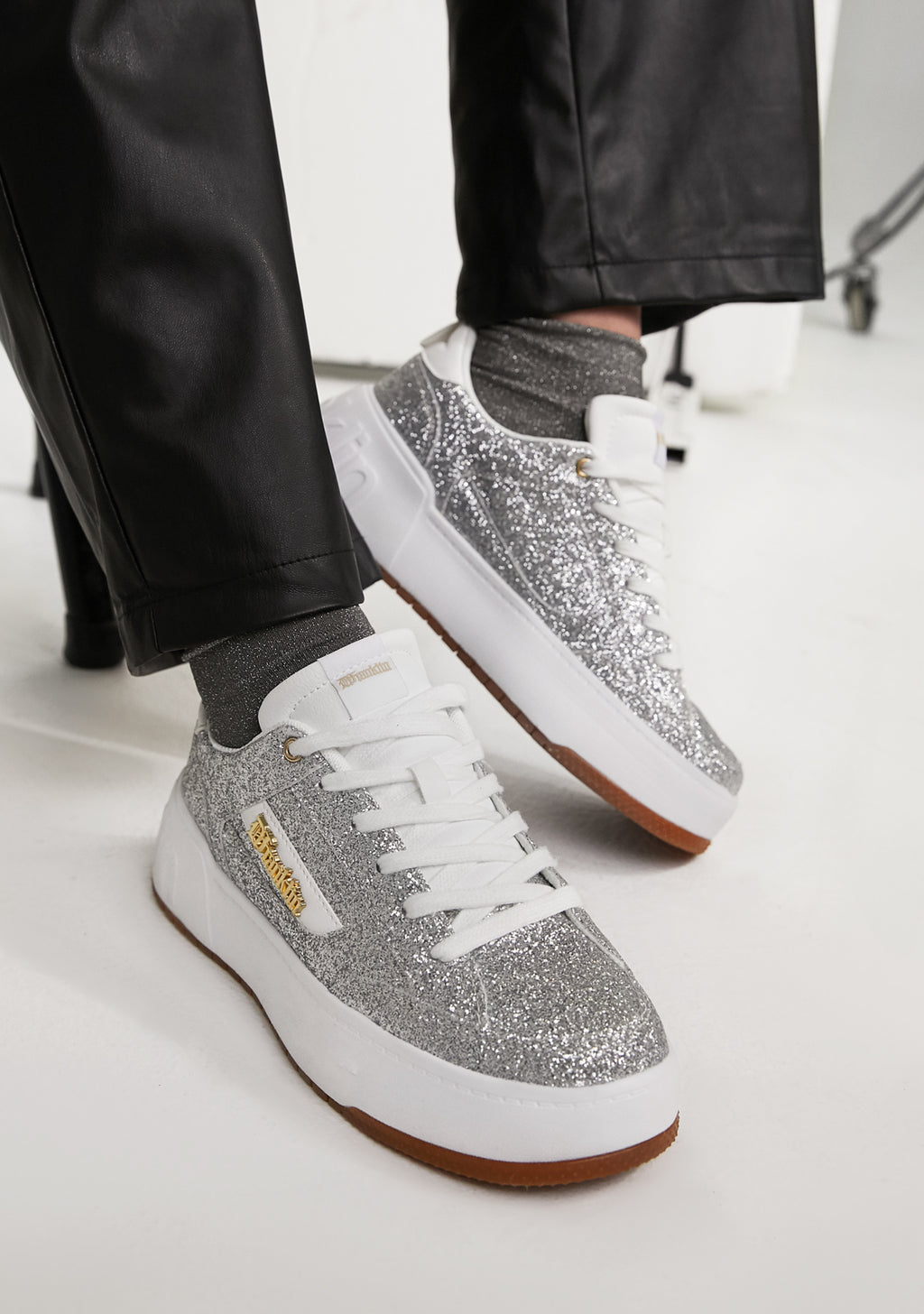 Low Court Glitter Silver
