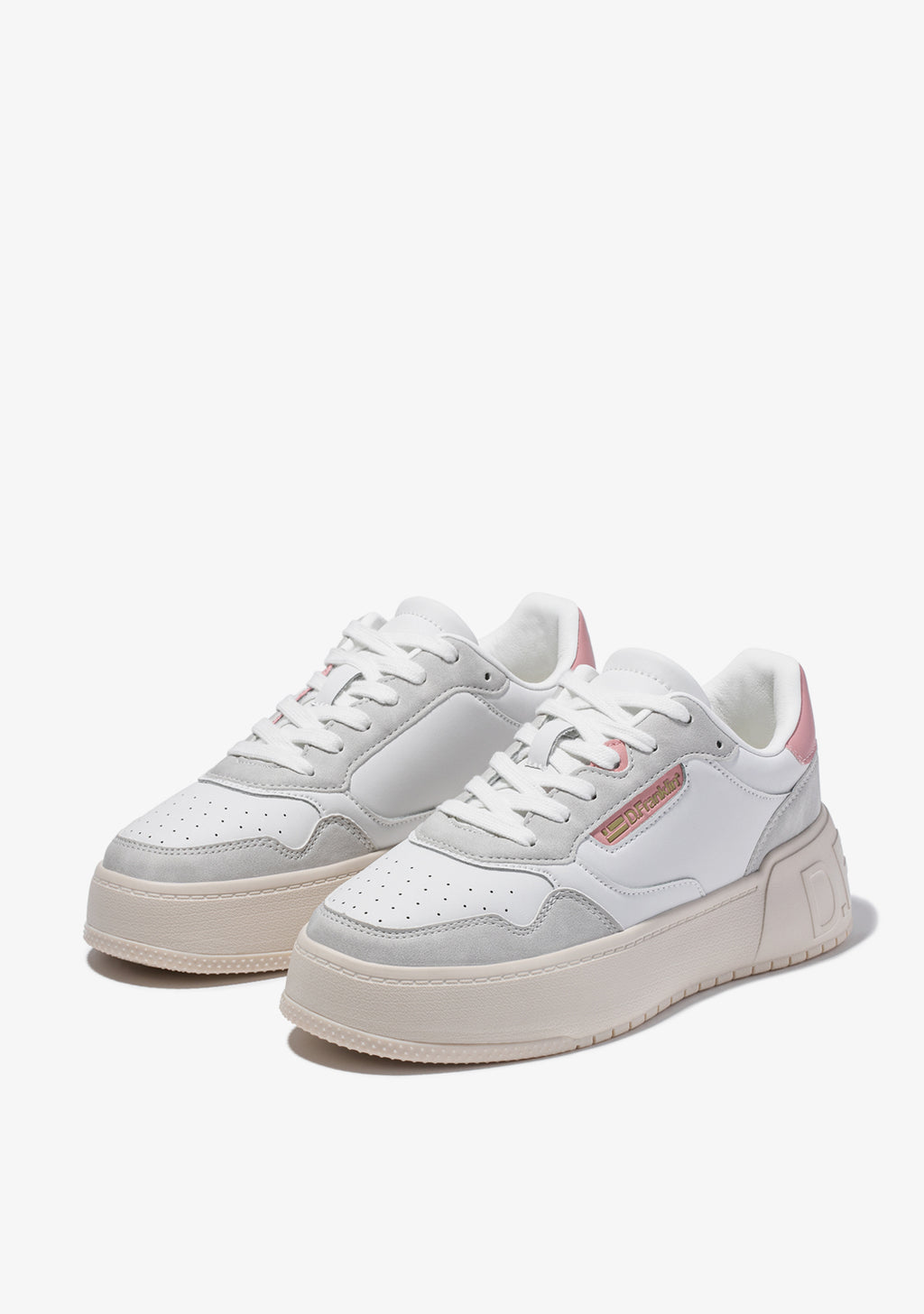 Low Court Basic White / Pink